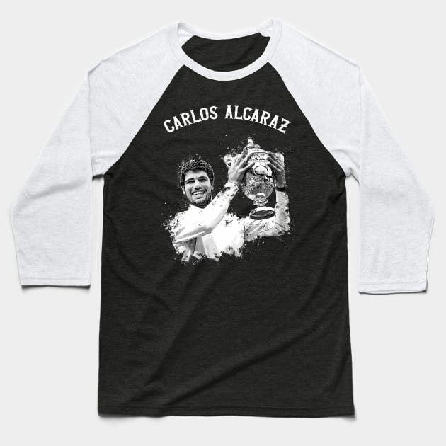 Carlos Alcaraz Winning Trophy Baseball T-Shirt by Yopi